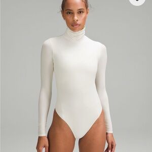 Lululemon Long-Sleeve Turtleneck Bodysuit in Cream